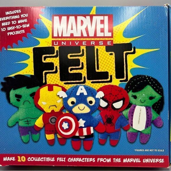 Marvel Universe Felt Characters Kit Hulk, Iron Man, Captain America, Spider-Man - Picture 4 of 7